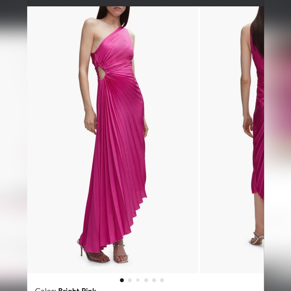 *Like New* Cutout Pleated One-Shoulder Asymmetrical Dress